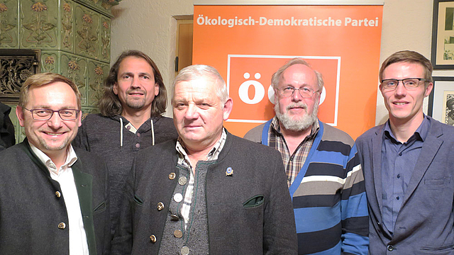 Das ÖDP-Spitzenteam für den Stimmkreis 111: v. l. Rolf Beuting, Markus Gampl, Rudolf Kühn, Johann Korntheuer und Stephan Koch. Das ÖDP-Spitzenteam für den Stimmkreis 111: v. l. Rolf Beuting, Markus Gampl, Rudolf Kühn, Johann Korntheuer und Stephan Koch.