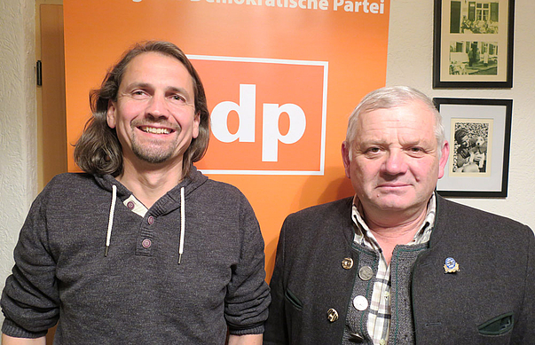 ÖDP-Direktkandidaten im Stimmkreis 111: Markus Gampl (li.) und Rudolf Kühn.